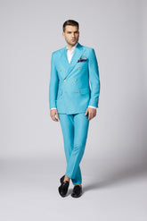 COSTUM CASUAL BLEU LUKE DOUBLE BREASTED